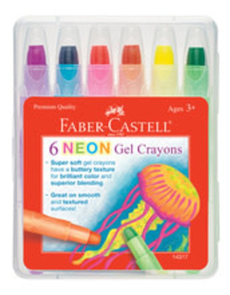 Faber Castell Gel Crayons Set, 6-Color Neon
