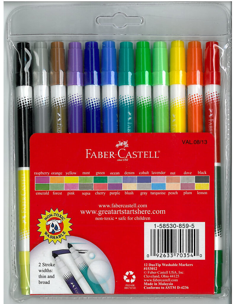 Duo Tip Washable Markers 12ct Duo Tip Washable Markers 12ct