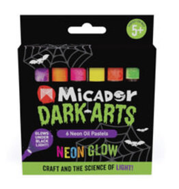 Micador Dark Arts Neon Glow Oil Pastels 6 color set