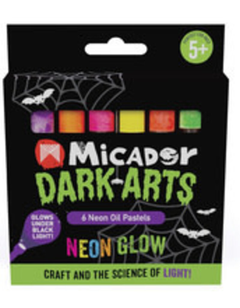 Micador Dark Arts Neon Glow Oil Pastels 6 color set