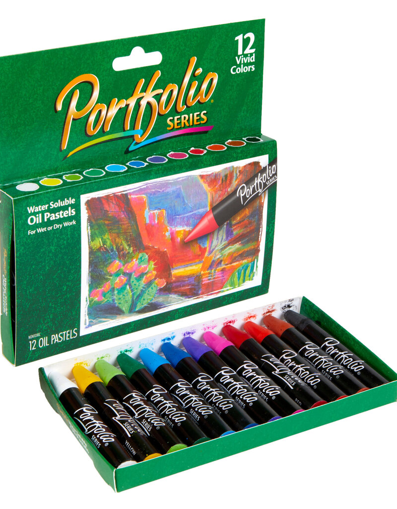 Crayola Portfolio Series Water-Soluble Oil Pastels, 12-Colors