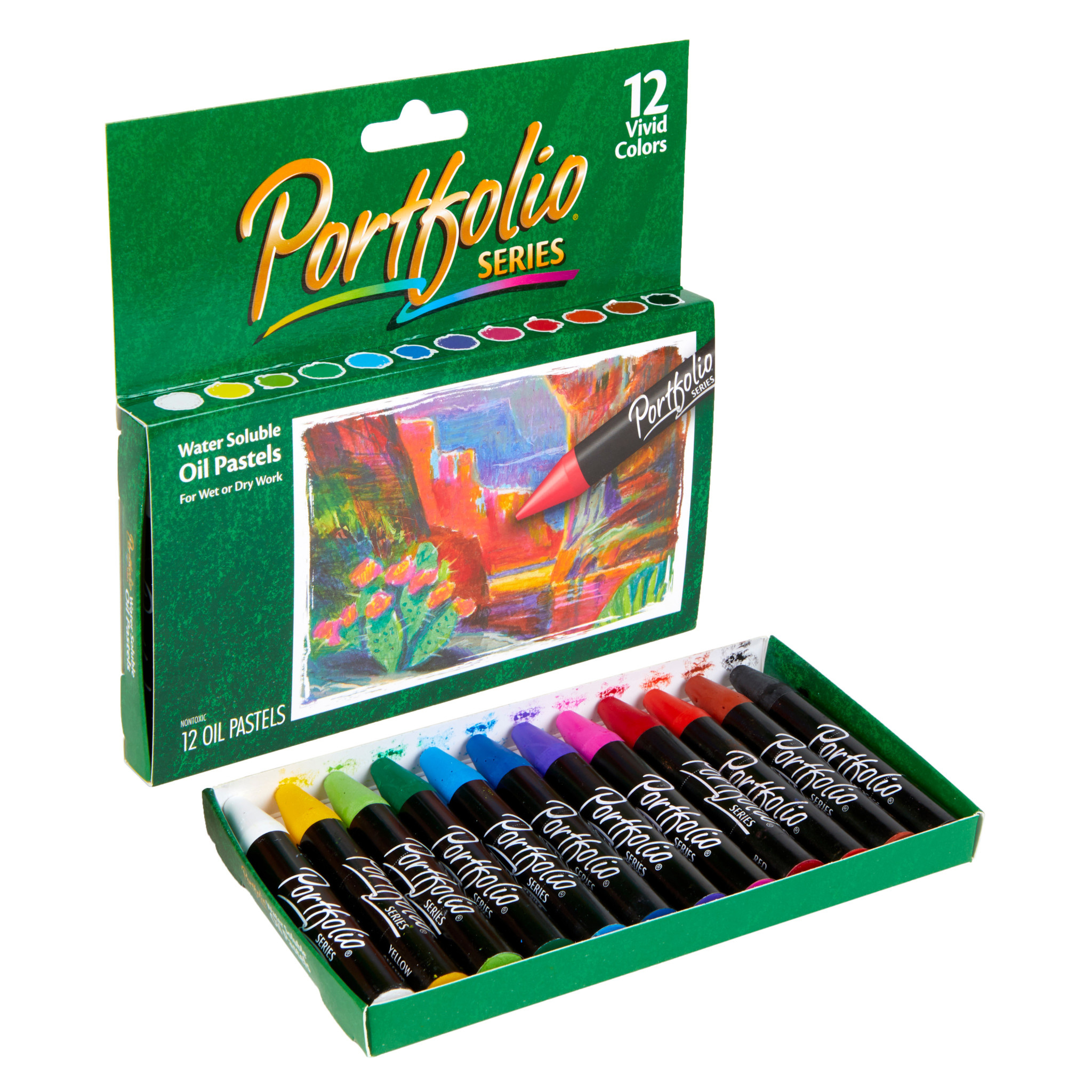 Crayola Portfolio Series WaterSoluble Oil Pastels, 12Colors ReddiArts
