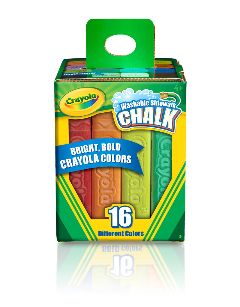 Crayola Washable Sidewalk Chalk Set, 16-Colors