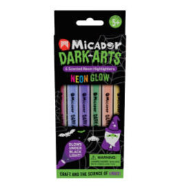 Micador Dark Arts, Neon Glow Scented Highlighters, 6-Color Set