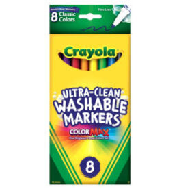 Crayola Washable Marker Set, 8-Colors, Fine, Classic