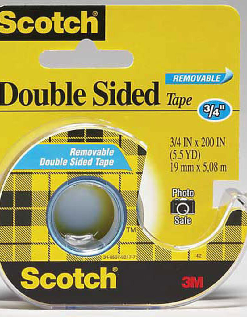 SCOTCH DOUBLE SIDED TAPE .75X300IN REPOSITIONABLE