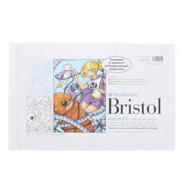 Sequential Art Bristol Paper Pad, 11" x 17" Blue Lined 24 sht.