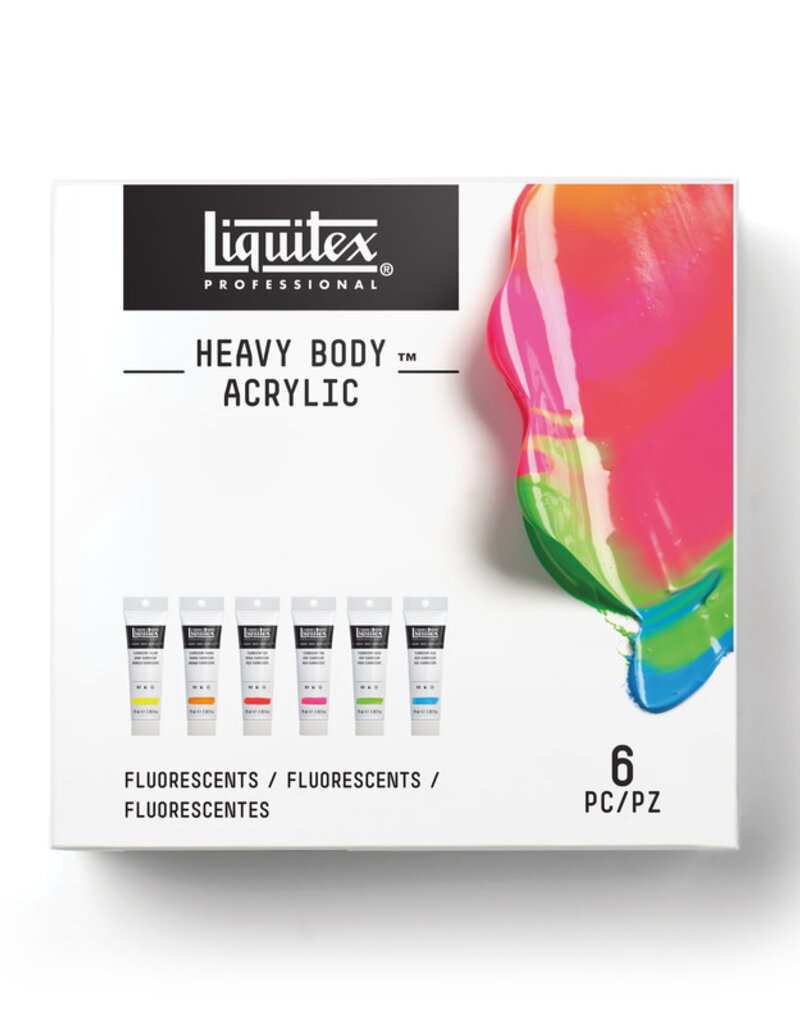 Liquitex Heavy Body Acrylic Paint Sets Fluorescent Set of 6 (2oz)