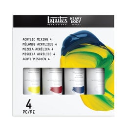 Liquitex Heavy Body Acrylic Paint Sets Primary Mixing Set of 4 (2oz)