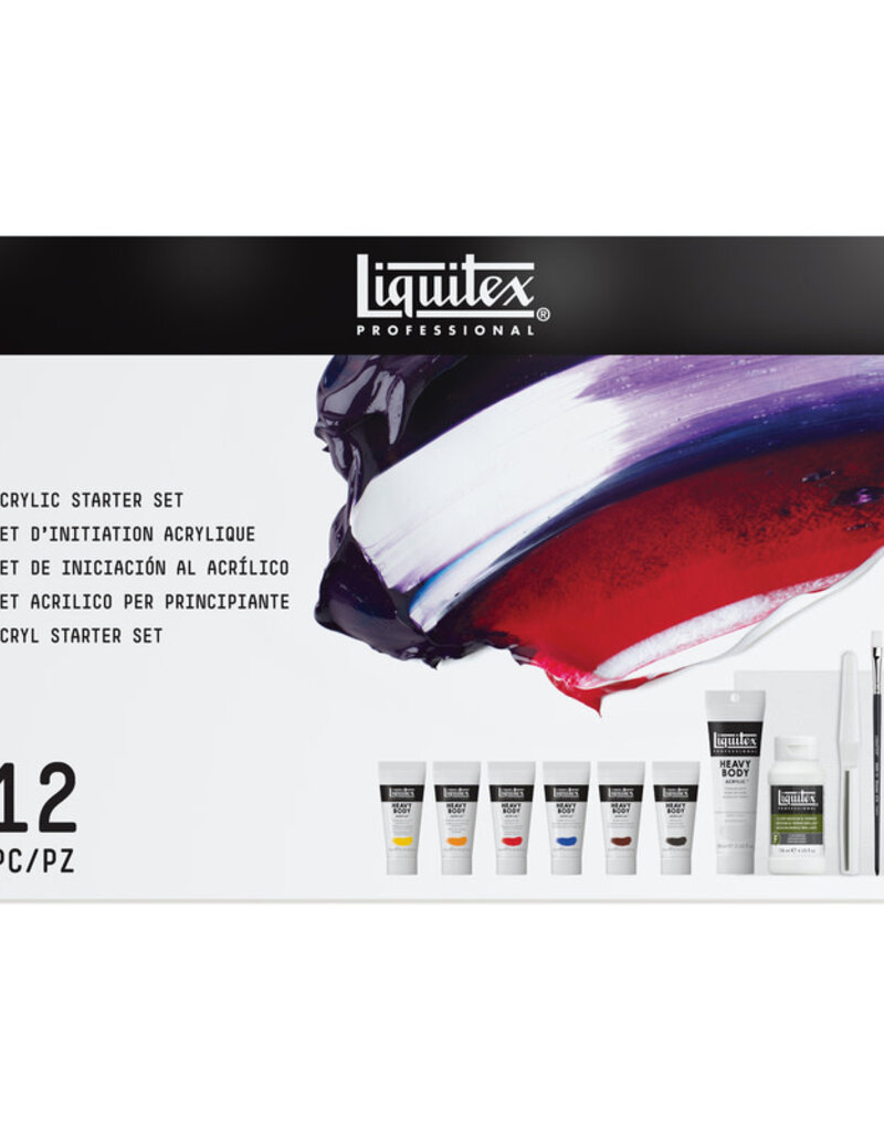 Liquitex Heavy Body Acrylic Paint Sets Professional Starter 12 Piece Set