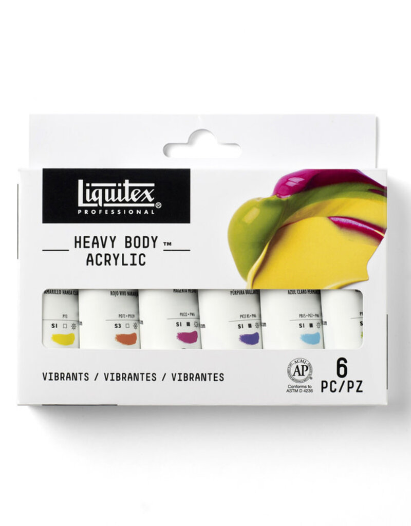 Liquitex Heavy Body Acrylic Paint Sets Vibrant Set of 6 (22ml)