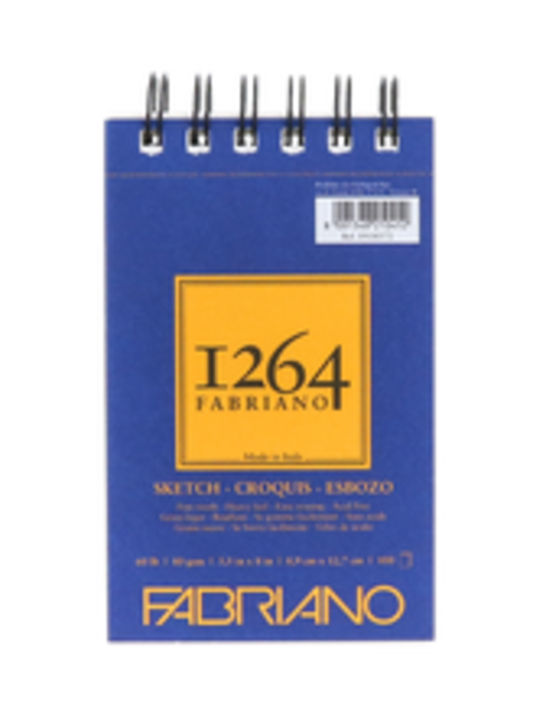 Fabriano 1264 Sketch Pad (100pg) Wire-bound 3.5x8"