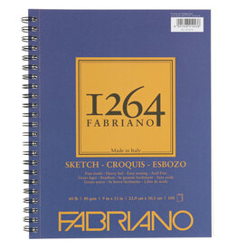 Fabriano 1264 Sketch Pad (100pg) Wire-bound 9x12"