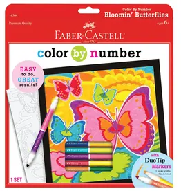 Color by Number Bloomin' Butterflies