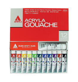 Acryla Gouache Sets Master Set (20ml,40ml) 12 Colors