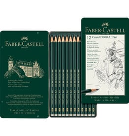 Castell 9000 Graphite Pencil Tin Sets Art Set 12pc