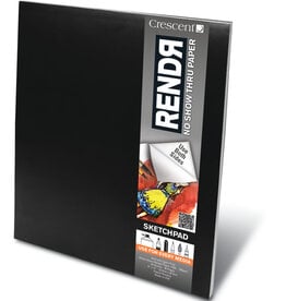Crescent RENDR Hard-Cover Pad, 9in x 12in Tape-Bound, 48 Shts