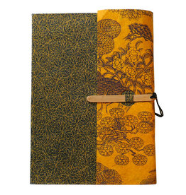 Wanderer Hard-Cover Handmade Journals (5.9x8.3in) Gold/Brown