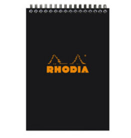 Rhodia Notepad Lined (wirebound) Black 6x8.25"