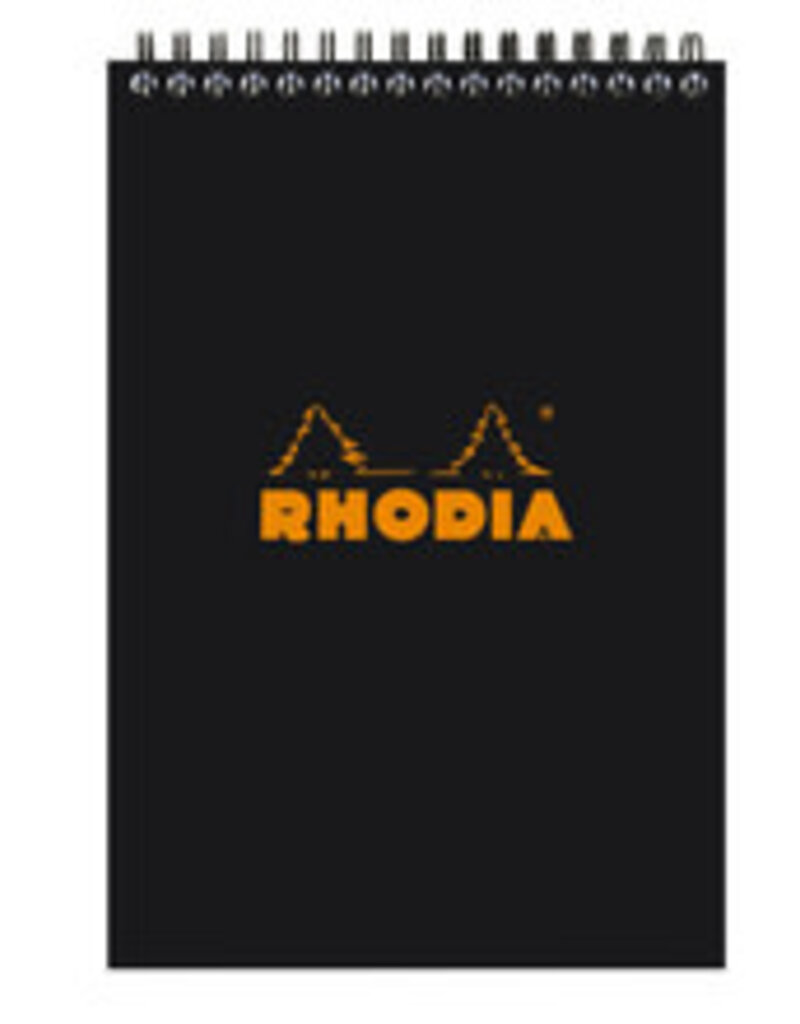 Rhodia Notepad Lined (wirebound) Black 6x8.25"