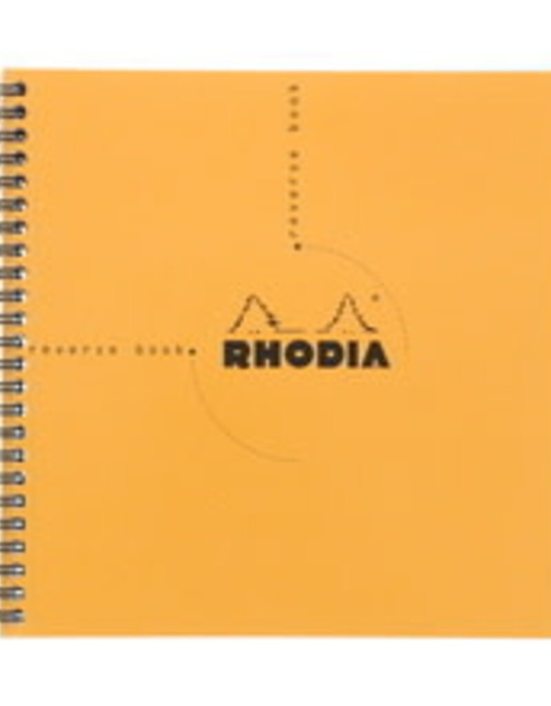 Rhodia Notepad Reverse (wirebound) Orange 8.25x8.25"