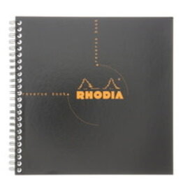 Rhodia Notepad Reverse (wirebound) Black 8.25x8.25"