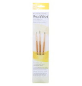 Real Value 3-Brush Sable Set - Round 5/0, 0, 2