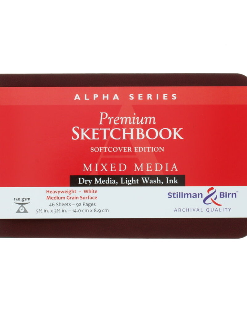 Stillman & Birn Mixed Media Softcover Sketchbooks Alpha (White/62pgs/150gsm) 5.5x3.5"