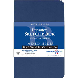 Stillman & Birn Mixed Media Softcover Sketchbooks Beta (White/26pgs/270gsm) 5.5x8.5"