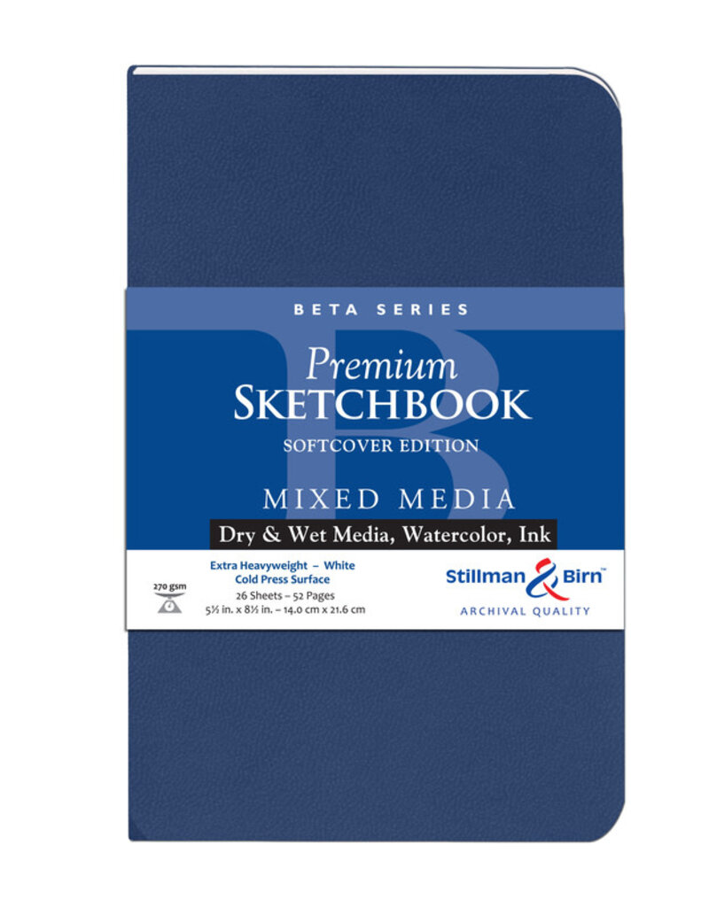 Stillman & Birn Mixed Media Softcover Sketchbooks Beta (White/26pgs/270gsm) 5.5x8.5"