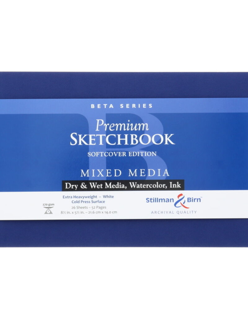 Stillman & Birn Mixed Media Softcover Sketchbooks Beta (White/26pgs/270gsm) 8.5x5.5"