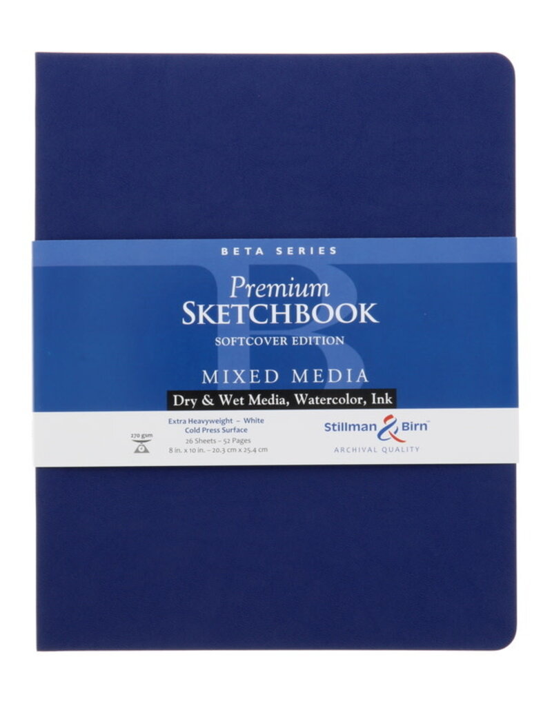 Stillman & Birn Mixed Media Softcover Sketchbooks Beta (White/26pgs/270gsm) 8x10"