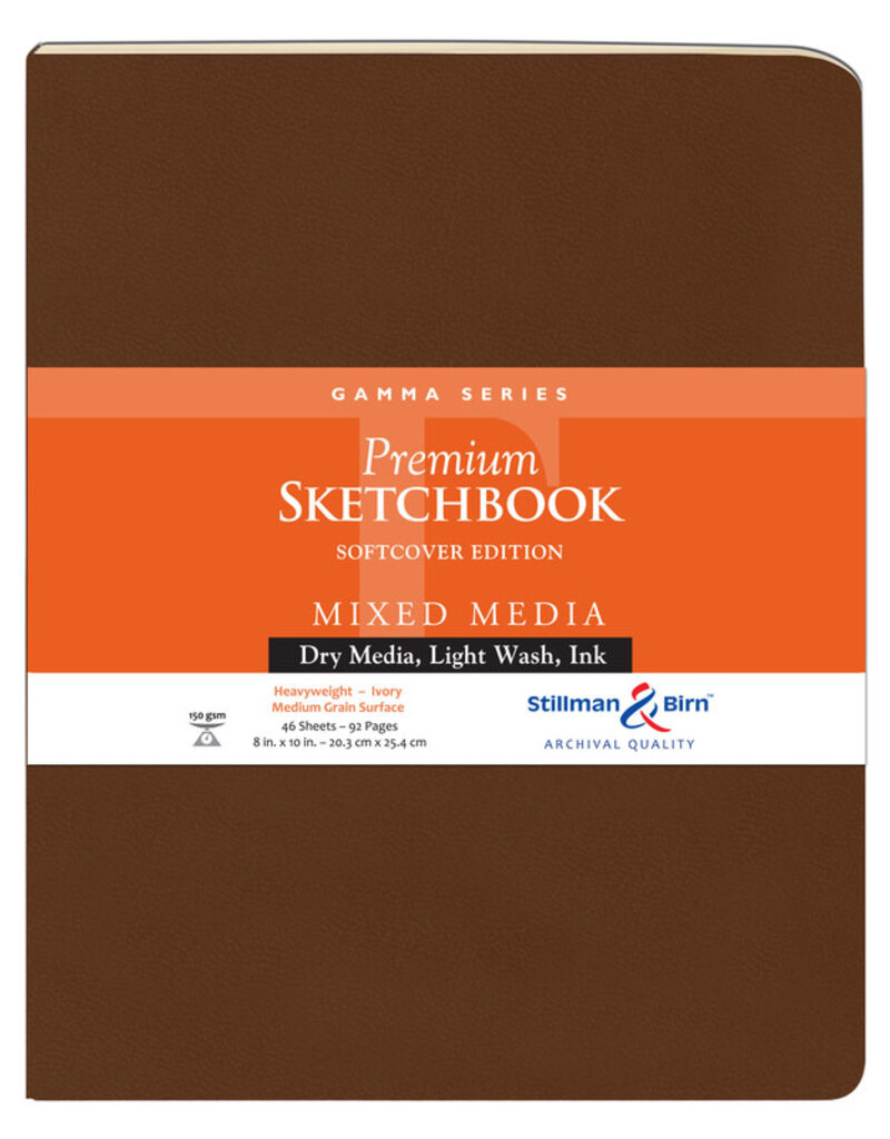 Stillman & Birn Mixed Media Softcover Sketchbooks Gamma (Ivory/62pgs/150gsm) 8x10"