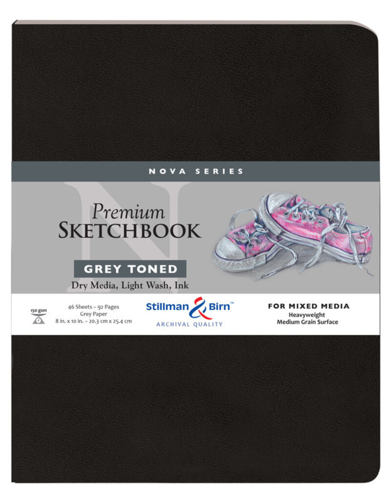 Stillman & Birn Mixed Media Softcover Sketchbooks Nova (Grey/46pgs/150gsm) 8x10"