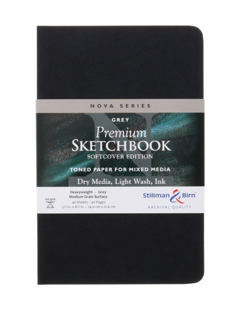 Stillman & Birn Mixed Media Softcover Sketchbooks Nova (Grey/46pgs/150gsm) 5.5x8.5"