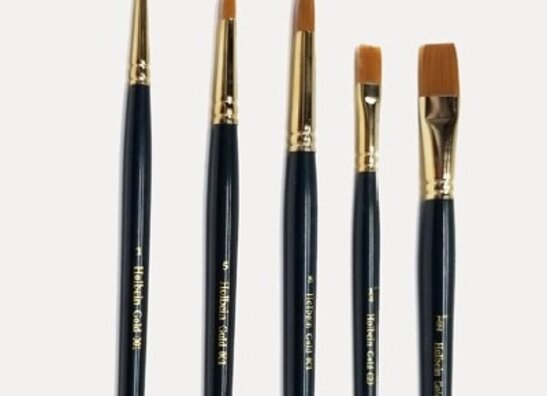 Holbein Gold Synthetic Watercolor Brushes