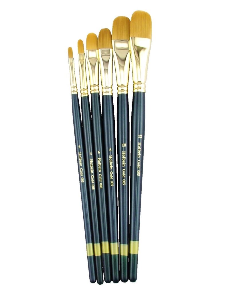 Holbein Gold Filbert Paintbrushes 12