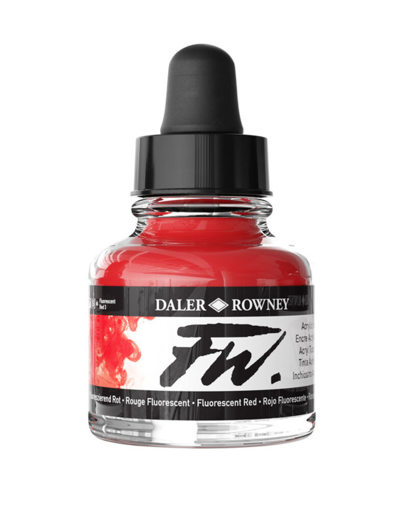 FW Acrylic Inks (1oz) Fluorescent Red