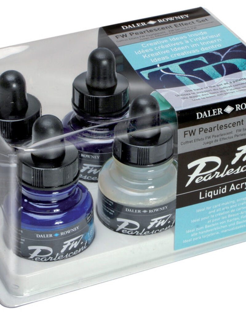 FW Acrylic Ink Pearlescent Effect Set (6pc)