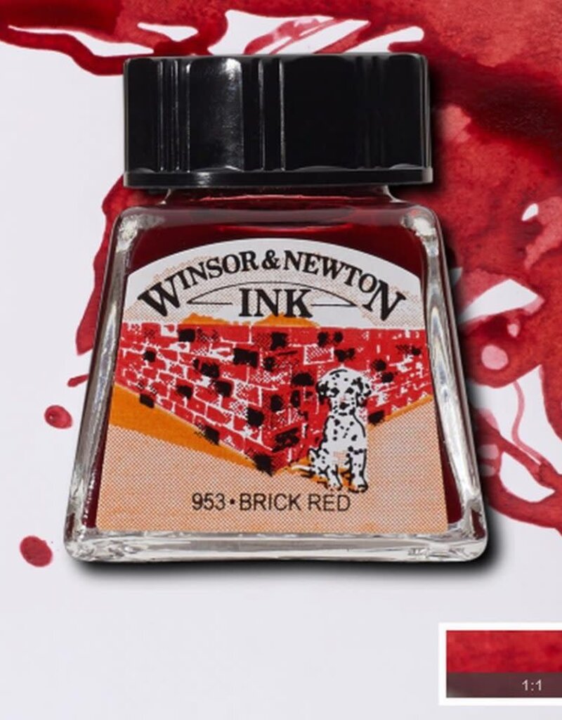Winsor & Newton Drawing Inks (0.5oz) Brick Red