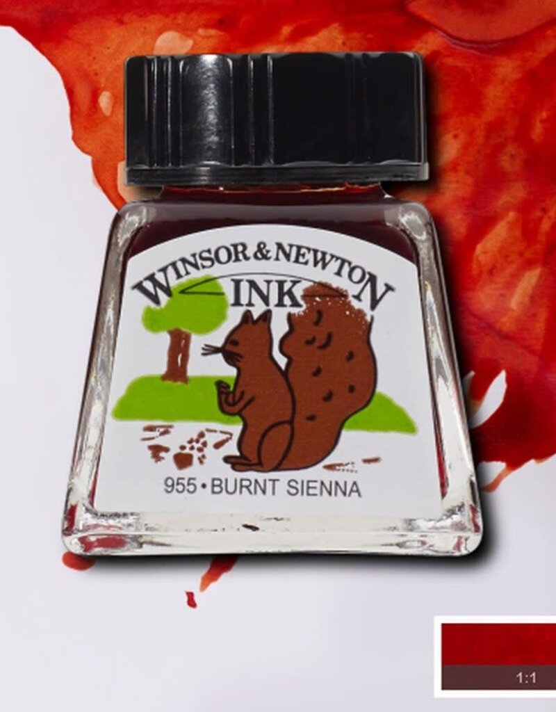 Winsor & Newton Drawing Inks (0.5oz) Burnt Sienna