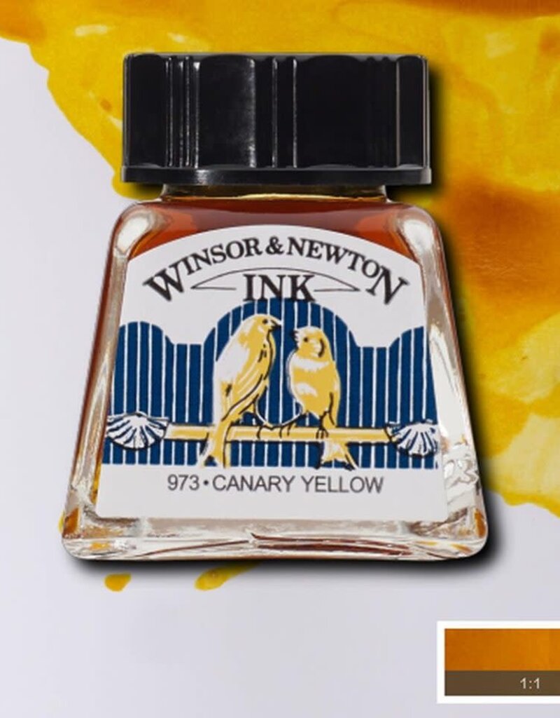 Winsor & Newton Drawing Inks (0.5oz) Canary Yellow