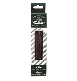 Winsor & Newton Artists' Vine Charcoal (12 sticks) Extra Soft