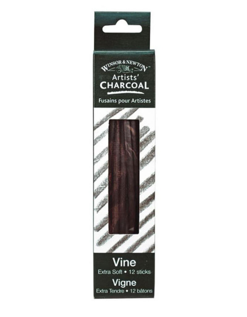 Winsor & Newton Artists' Vine Charcoal (12 sticks) Extra Soft