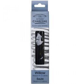 Winsor & Newton Artists' Charcoal- Willow Medium 12 Sticks