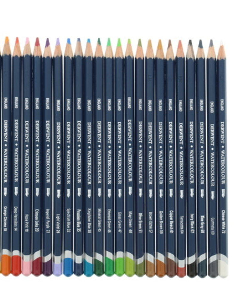 Derwent Watercolor Pencil Tin Set 24 Colors