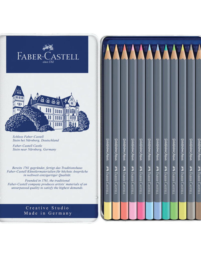 Goldfaber Aqua Watercolor Pencil Sets 12 Count Pastel Colors
