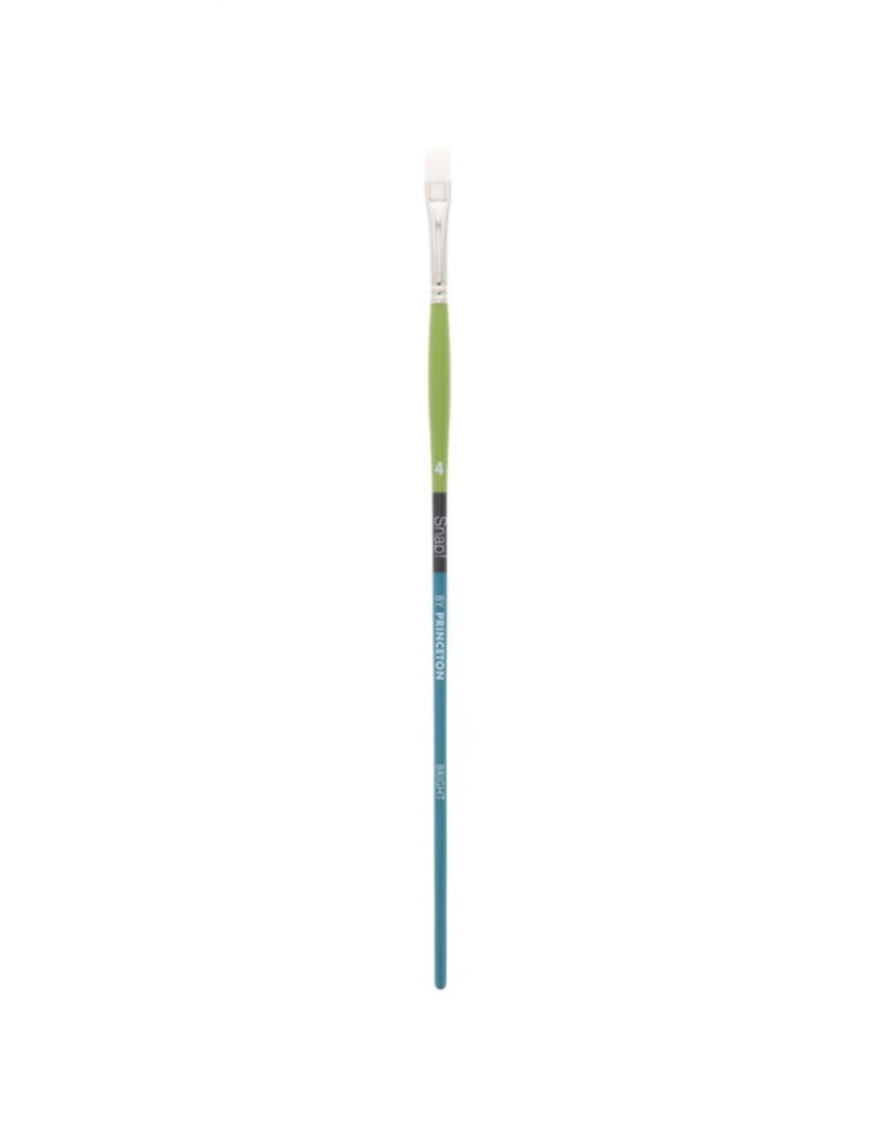 Snap Long Handle White Synthetic Taklon Brush- Bright 4