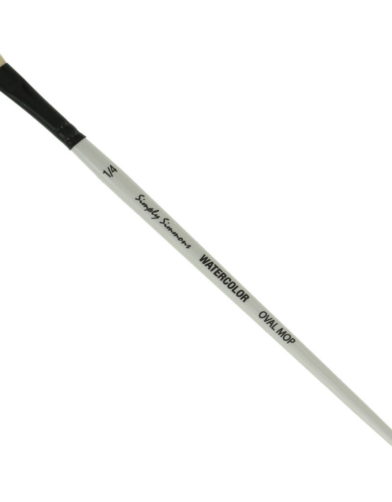 Simply Simmons Watercolor Brush Oval White Goat 1/4"