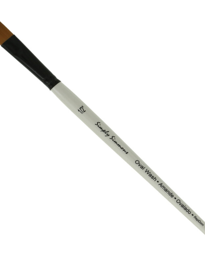 Simply Simmons Watercolor Brush Oval Synthetic 1/2"